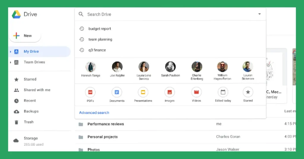 Google Drive file sharing